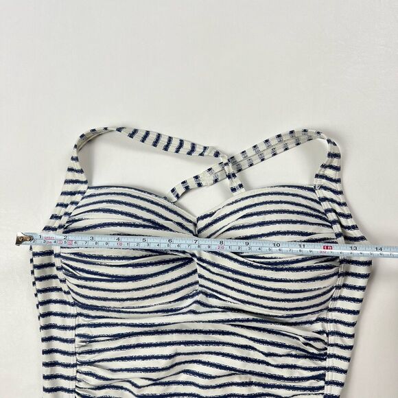 NIPTUCK One Piece Swimsuit Mutli Fit Cup Slimming Ruched Striped Women's US 8 - Picture 6 of 8
